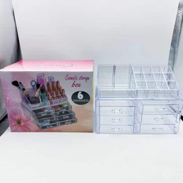 High Quality Durable Cosmetics Rectangular Transparent Multi-layer Multi-lattice Acrylic Box Customized