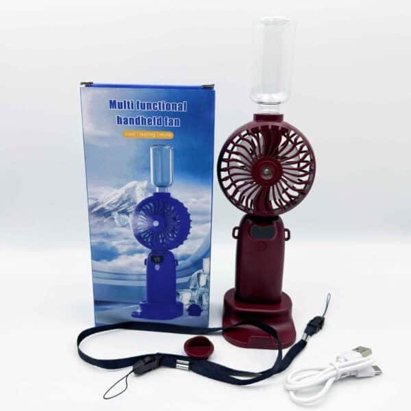 Customized Portable Misting Fan Small Folding USB Cooling Fan for Sports Office Car Outdoor & Hotel Use Durable Plastic Material